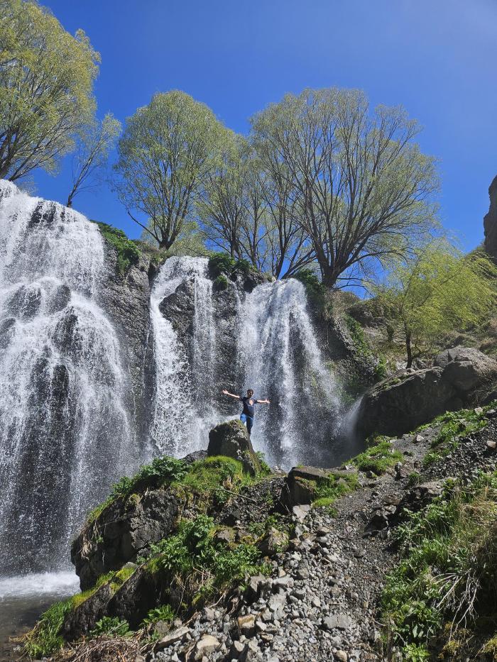 At the waterfall